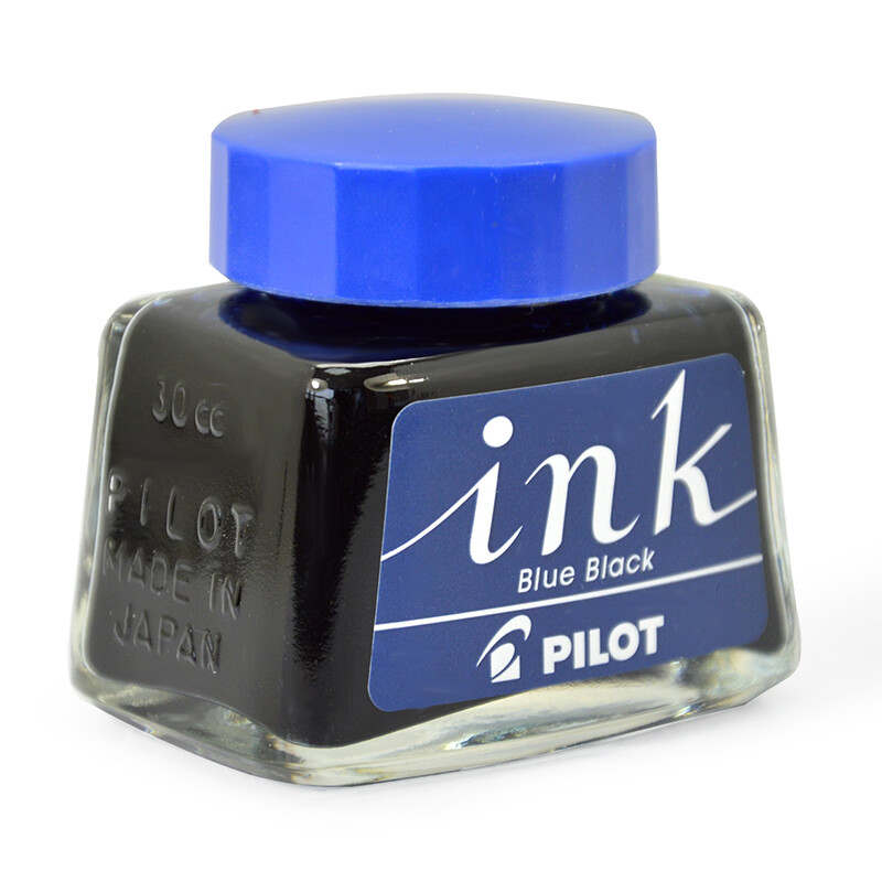 百樂（PILOT）非碳素墨水 不堵筆鋼筆墨水30ml 藍黑INK-30-BB_http://02394.cn/newimg/C202209/1662541080660.jpg