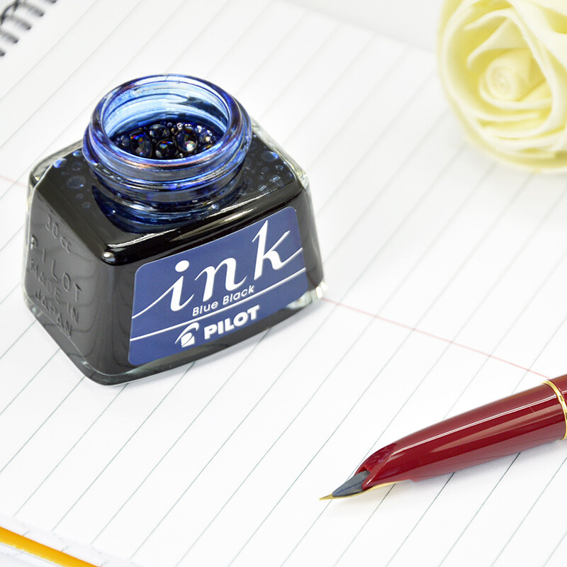 百樂（PILOT）非碳素墨水 不堵筆鋼筆墨水30ml 藍黑INK-30-BB_http://02394.cn/newimg/C202209/1662541080795.jpg