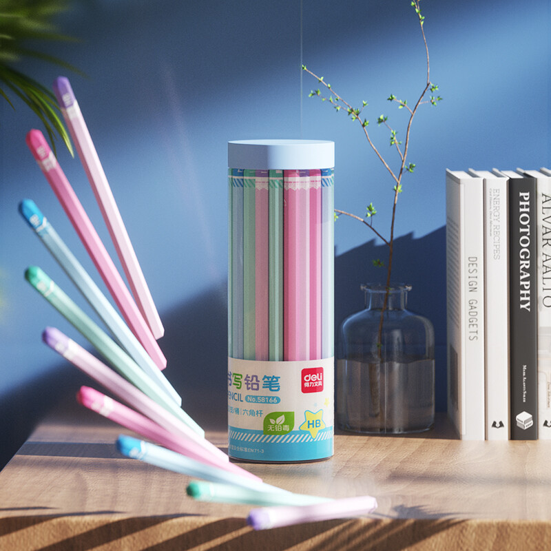 得力(deli)30支桶裝HB學(xué)生六角桿鉛筆素描繪畫筆木質(zhì)兒童書寫鉛筆 58166_http://02394.cn/newimg/C202210/1666854088602.jpg