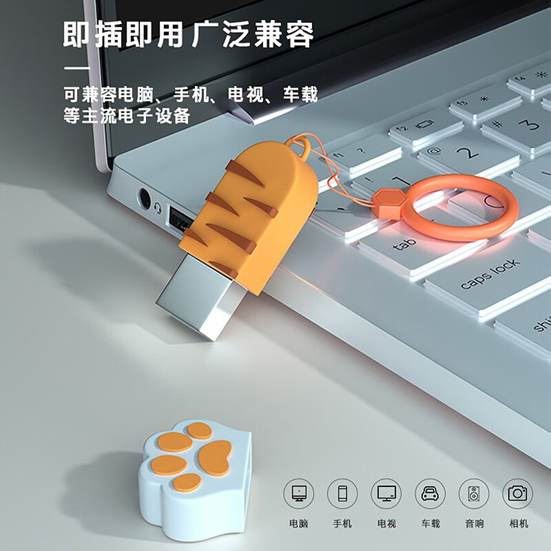 惠普（HP）金屬U盤(pán)可愛(ài)貓爪情侶迷你u盤(pán)【64g炫酷虎爪U盤(pán)】v206w_http://02394.cn/newimg/C202310/1697789817233.jpg